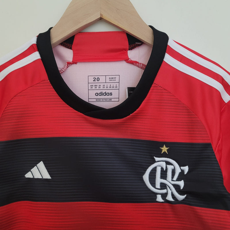 Kit Infantil Flamengo 23/24 Adidas - Rubro Negro