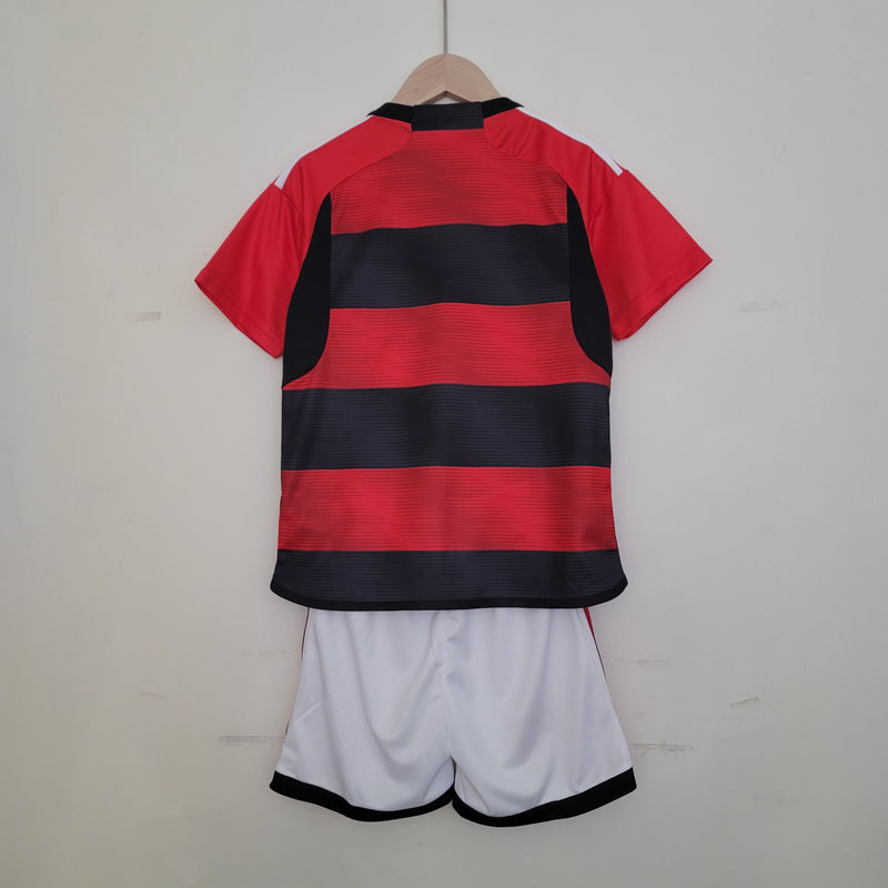 Kit Infantil Flamengo 23/24 Adidas - Rubro Negro